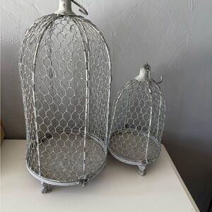 Silver Wire Mesh Dome Art Decor